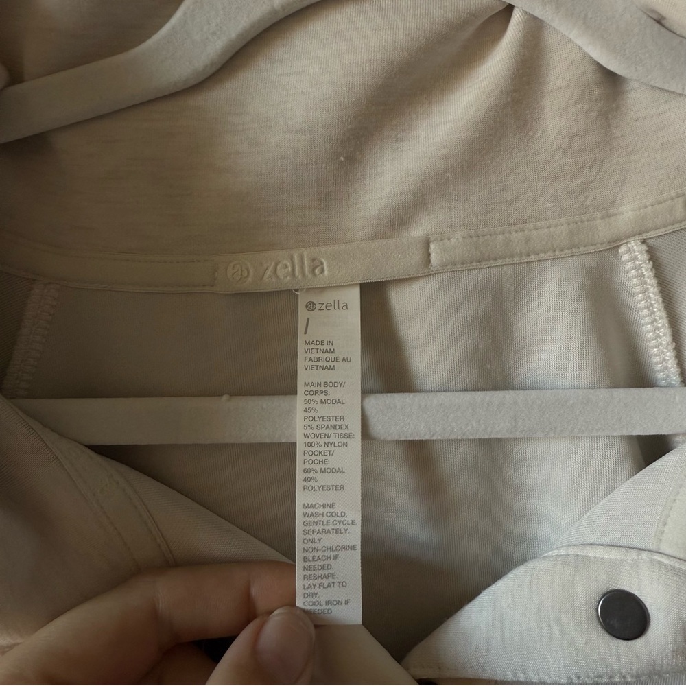 Zella Cream Button-Up Sweatshirt - Picture 2 of 10